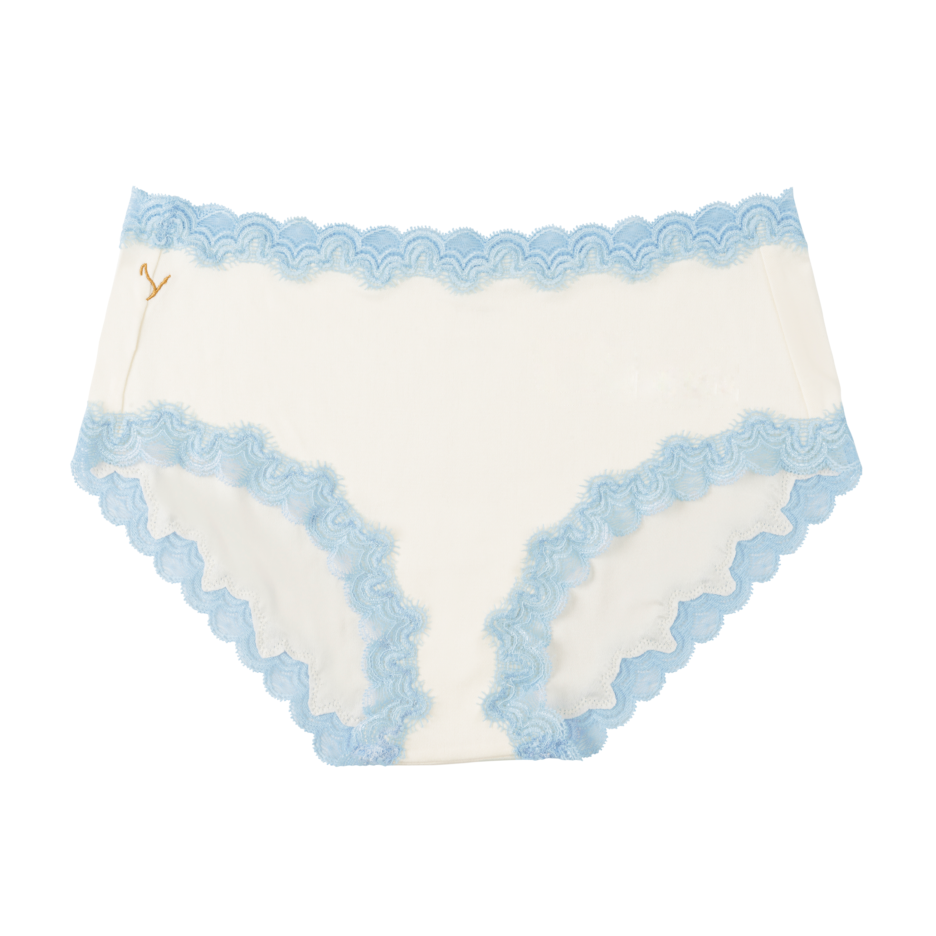 Panties in silk and lace white - Brief in lace and silk - Marianna