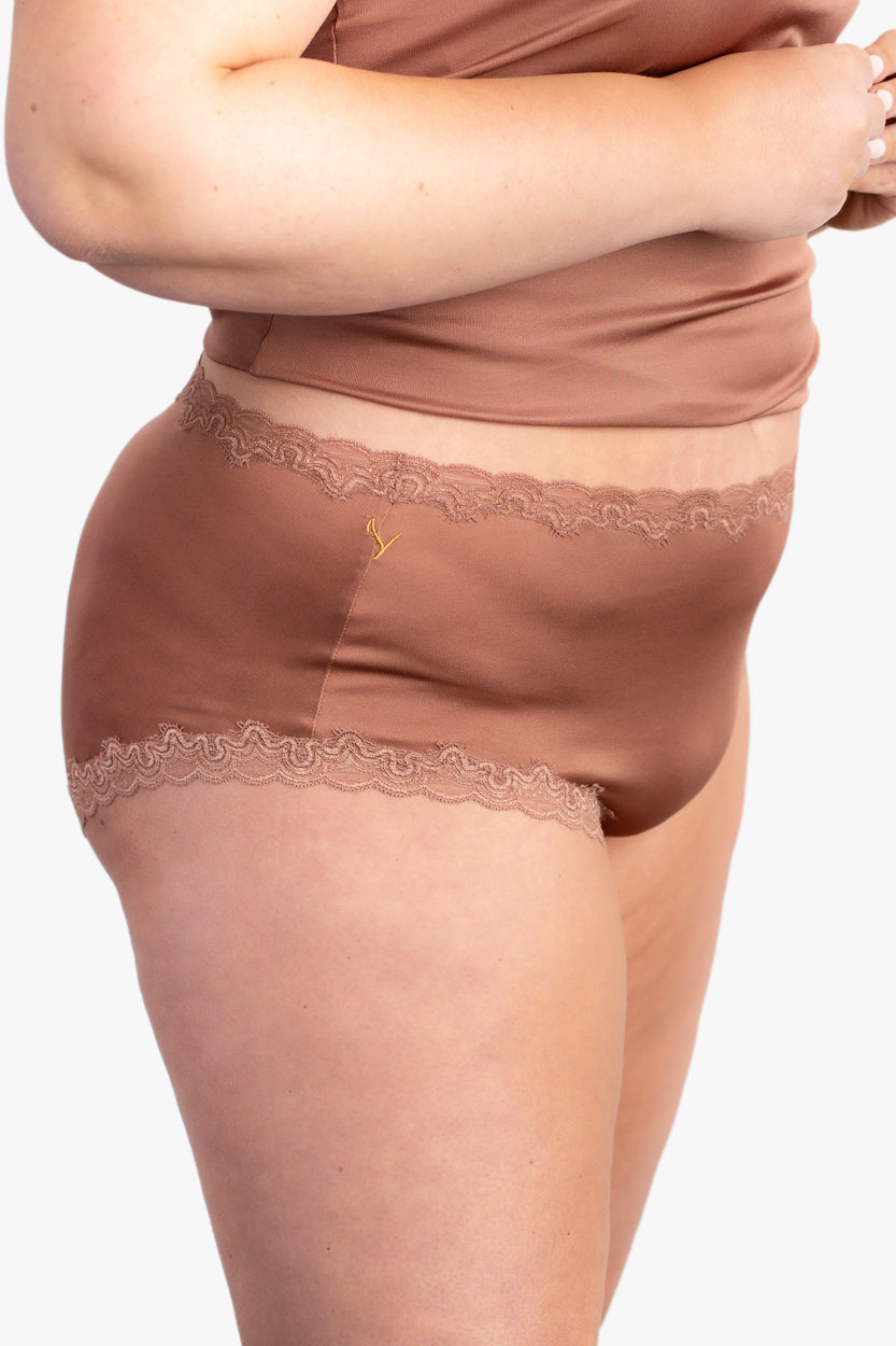 Buy GLAMORAS® Women's No Rolling Down Tummy Control Boyshort Shapewear for  Tummy, Back & HIPS,Beige at