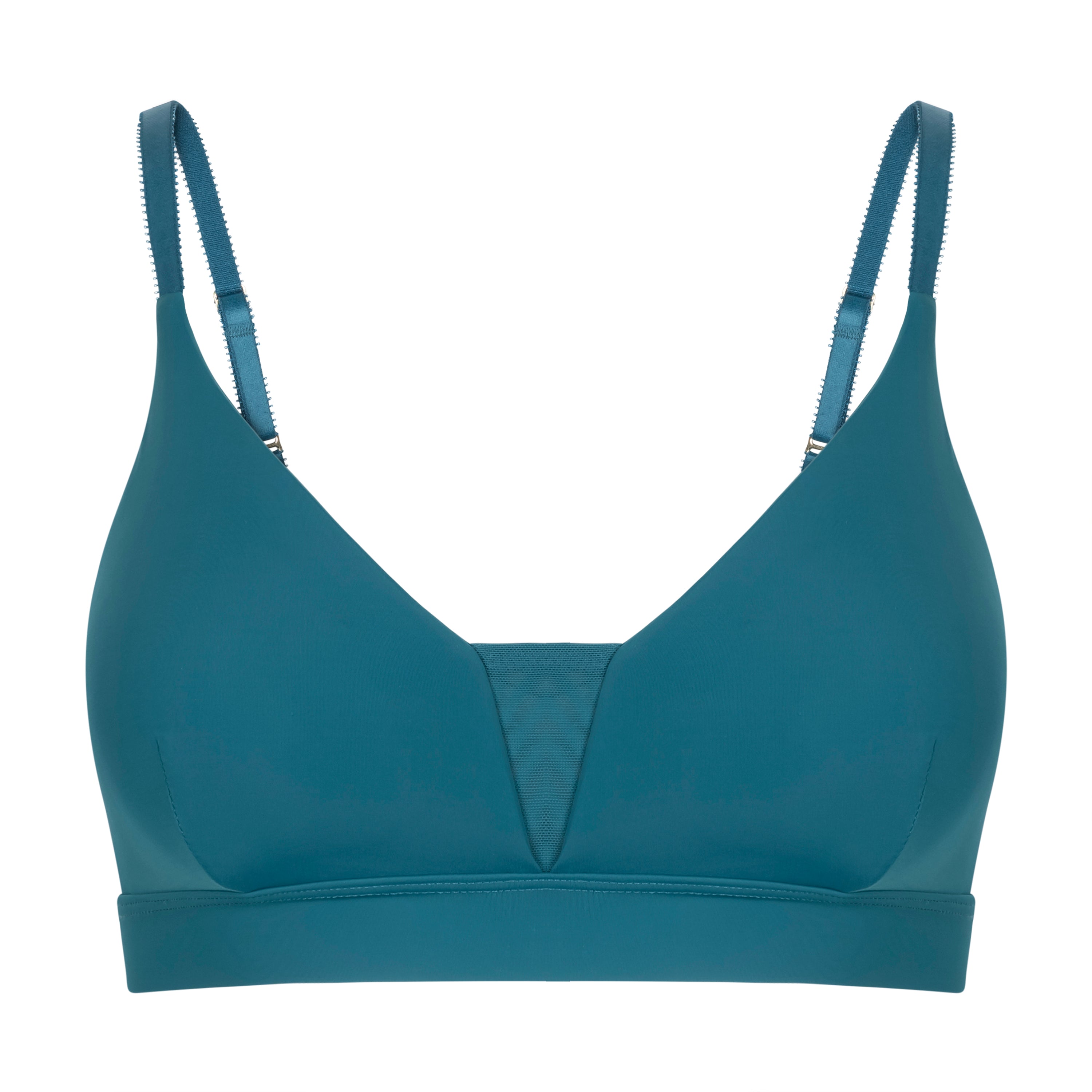 On Point Seamless Adjustable Strap Double Layer Bralette | Powerwash Med.  Blue